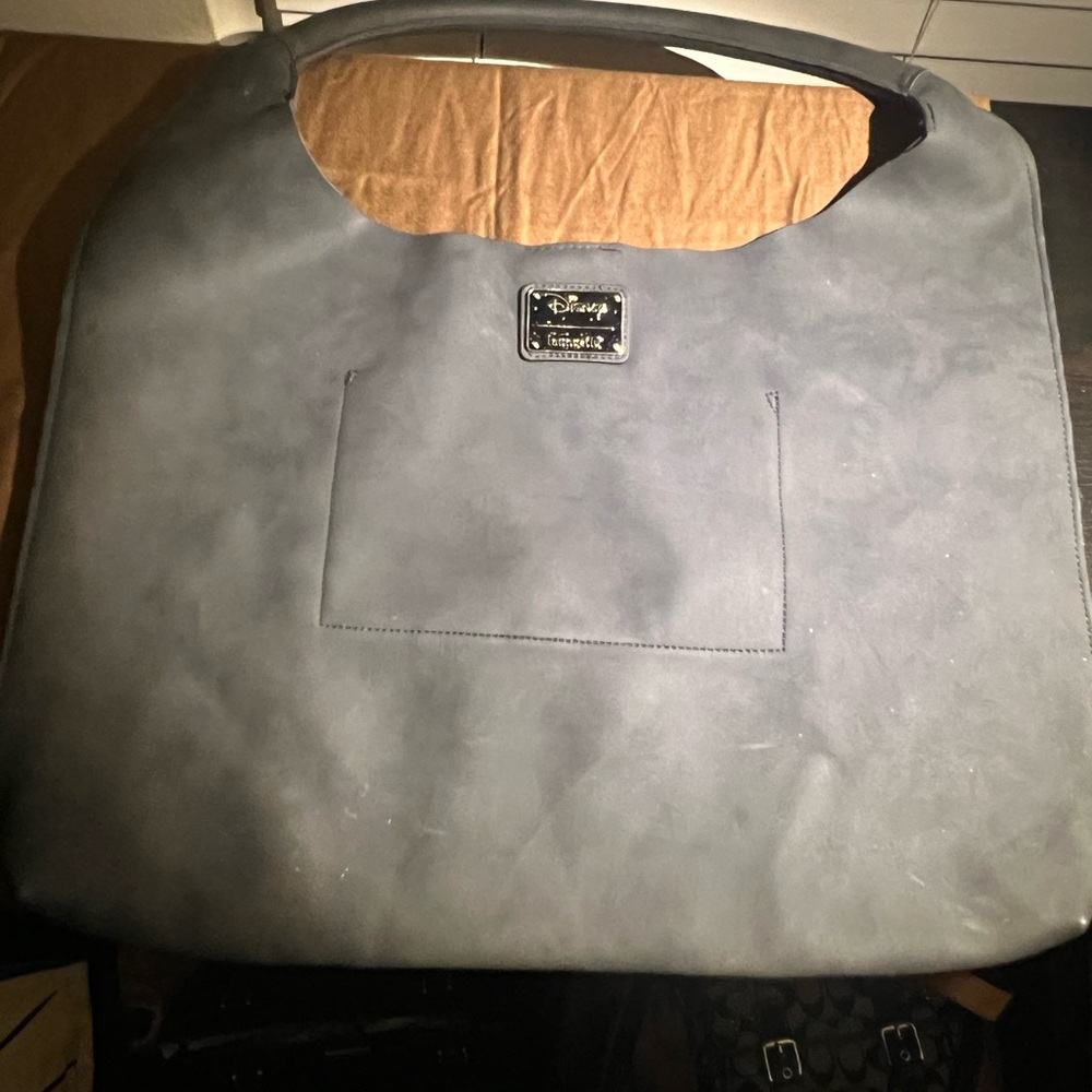 Disney Loungefly Hobo Bag, Black with Mickey Mouse input on side